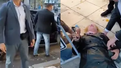 VIDEO: Escolta derriba a reportera cuando intentaba entrevistar a ministra