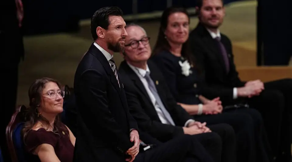 Lionel Messi recibiendo Premio Princesa de Asturias de los Deportes 2026 | AP