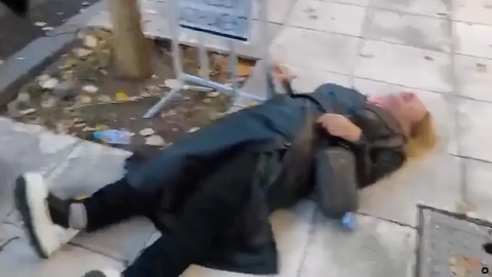 La periodista fue derribada por un elemento de seguridad que fue retirado de su cargo tras el incidente / Especial