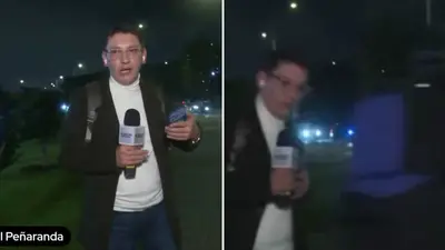 VIDEO: Intentan robarle el celular a periodista dos veces mientras transmitía en vivo