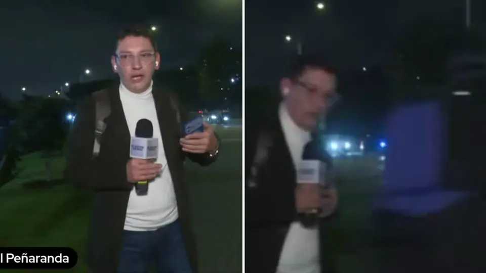 VIDEO: Intentan robarle el celular a periodista dos veces mientras transmitía en vivo