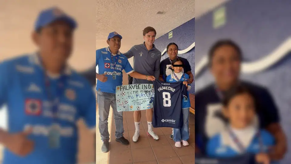 En Pachuca la limitaron, pero Cruz Azul y Agustín Palavecino tienen cariñoso gesto con pequeña seguidora