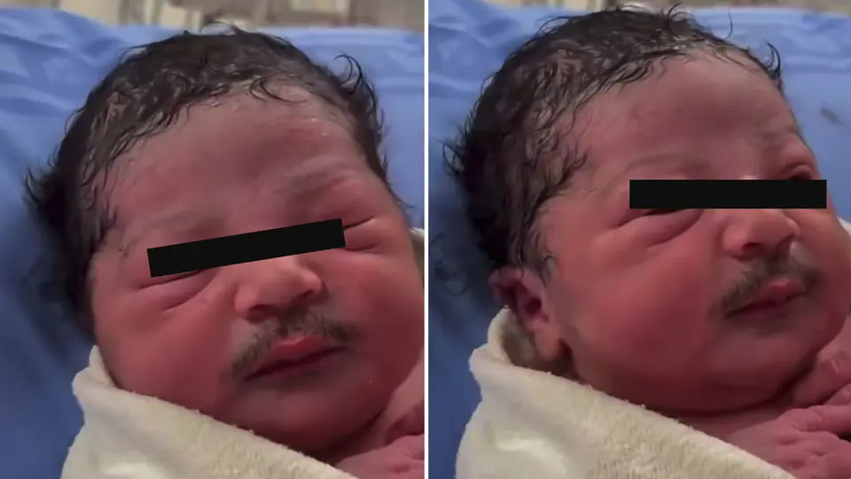 Bebé con bigote se vuelve viral: ¿el video es real o fue creado con IA?