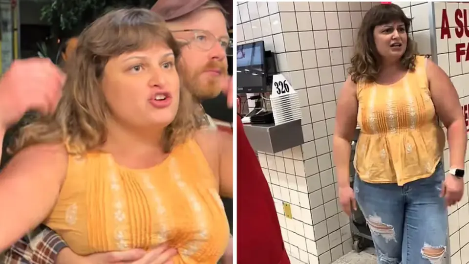 VIDEO: ‘Lady Gringa’ insulta a trabajadores de taquería en CDMX y avienta los tacos de un cliente