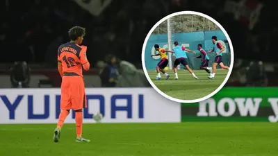 ¡Atención, Real Madrid! Lamine Yamal sorprende con golazo 'a lo Maradona' en el entrenamiento del Barça