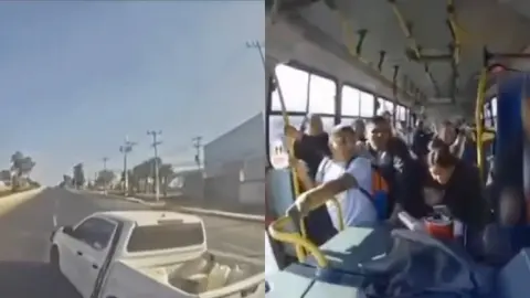 Los pasajeros se tiraron al suelo para no sufrir daño alguno / Especial