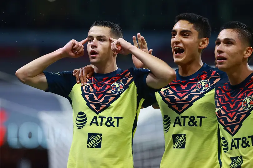 Álvaro Fidalgo tras anotar su primer gol en el Grita México 2021 | Imago7