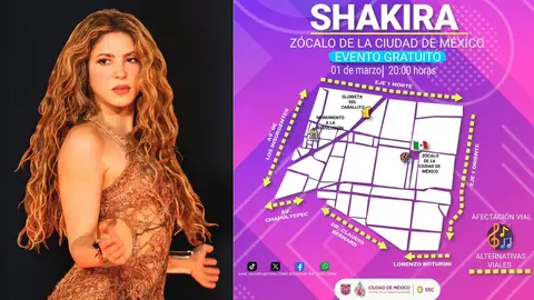 El concierto de Shakira se realizará el domingo / Especial