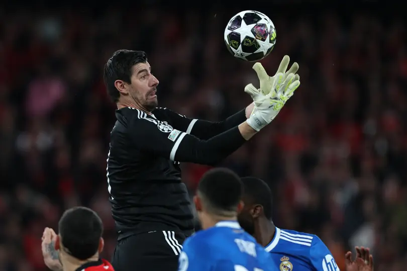 Courtois en la Ida de los Playoffs de Champions l AP