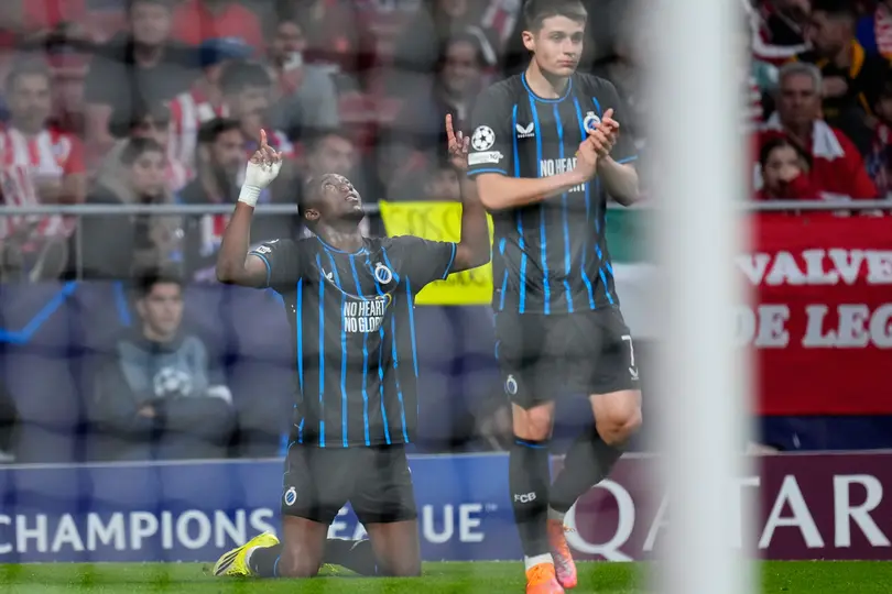Joel Ordoñez festeja su gol ante Atlético de Madrid | AP