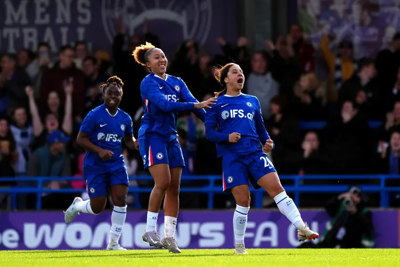 La australiana Sam Kerr en festejo de gol con Chelsea | AP