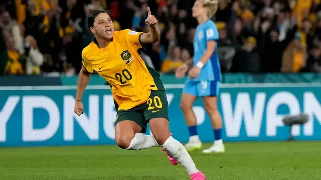 Sam Kerr con la Selección de Australia en la Semifinal de la Copa Mundial 2023 | AP