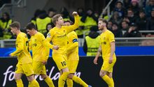 Jugadores de Bodo/Glimt celebran en el partido contra Inter en Champions League | AP