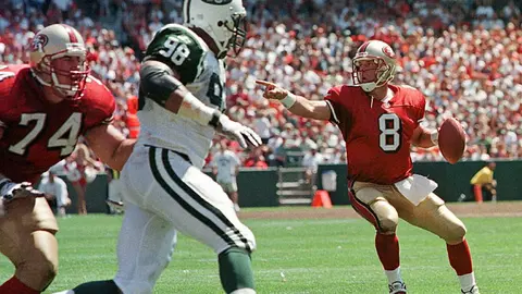 Steve Young con los San Francisco 49ers | AFP