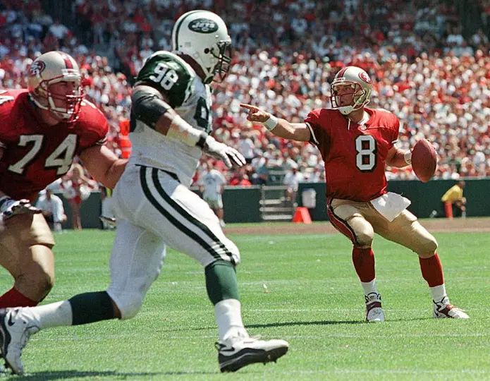 Steve Young con los San Francisco 49ers | AFP