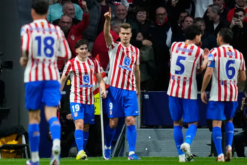 Alexander Sorloth celebra su gol ante Brujas en la Champions League | AP