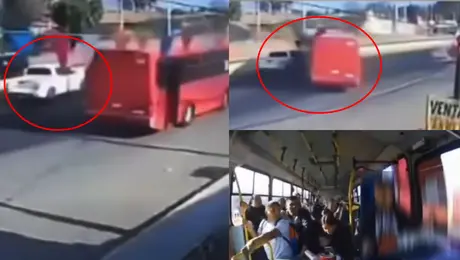 VIDEOS: Chofer embiste a presuntos sicarios del CJNG y salva a pasajeros en Jalisco