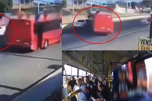 VIDEOS: Chofer embiste a presuntos sicarios del CJNG y salva a pasajeros en Jalisco