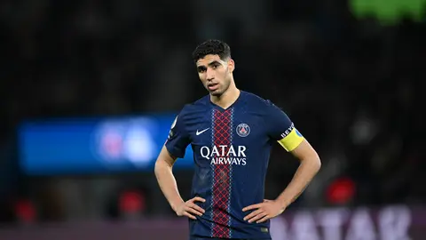 Hakimi durante el partido de PSG en la Ligue 1 | AP