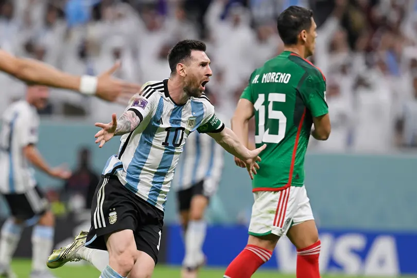 Messi festejando el gol anotado a México en el Mundial de Qatar 2022 | MexSport