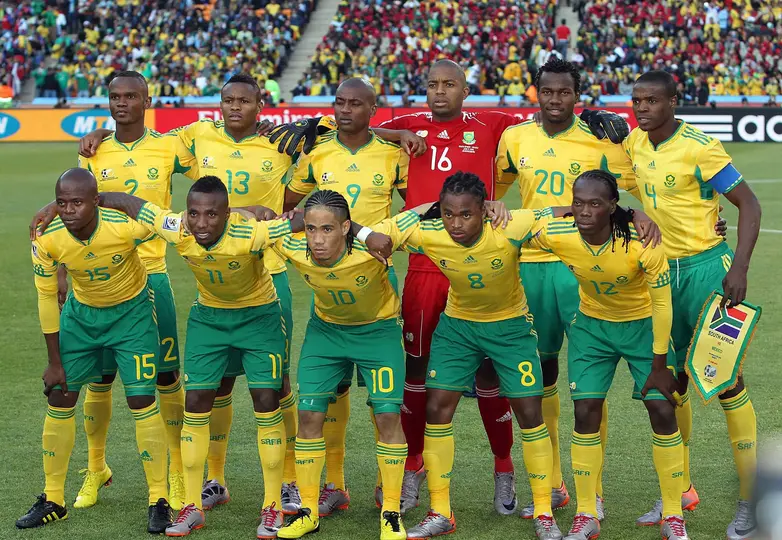 La Selección de Sudáfrica previo a su partido contra México en la Copa Mundial 2010 | MEXSPORT