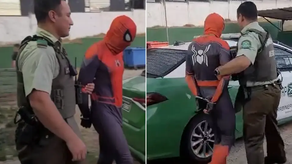 Detienen a “Hombre Araña” en Chile: tenía orden de captura y antecedentes penales / VIDEO