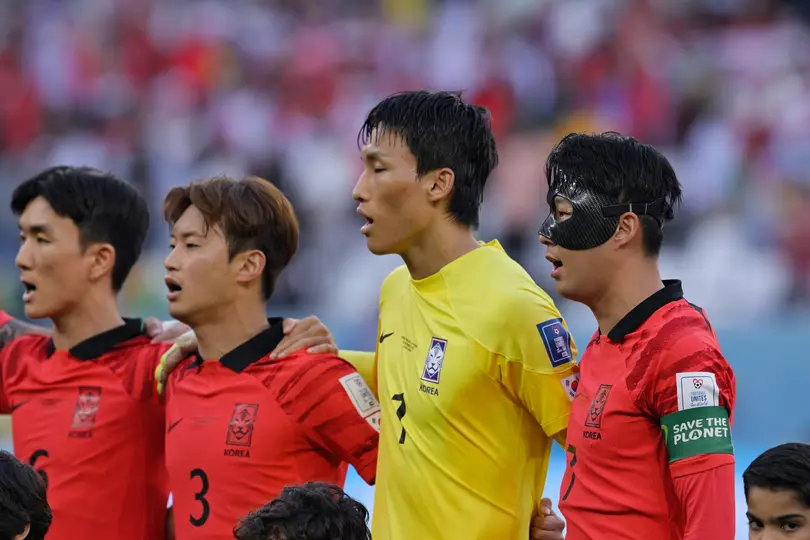 Jugadores de Corea del Sur previo a su partido en la Copa Mundial Qatar 2022 | MEXSPORT