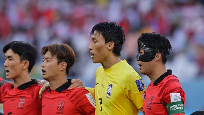 Jugadores de Corea del Sur previo a su partido en la Copa Mundial Qatar 2022 | MEXSPORT
