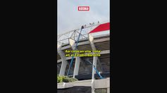 Así Colocan Una "Lona" Del Estadio Banorte