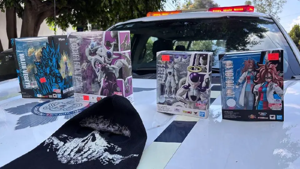 Los muñecos de Gokú que había sido robados tienen un valor estimado de 20 mil pesos/IG: @policiadezapopan