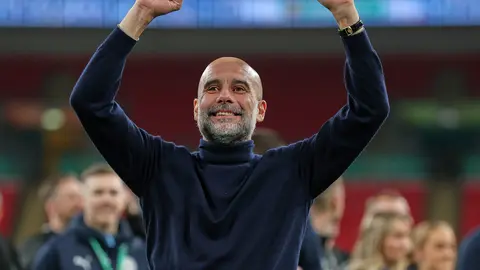 Pep Guardiola celebrando l AP