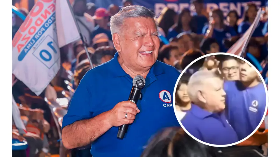 VIDEO: Candidato presidencial en Perú recibe "huevazo" en pleno evento