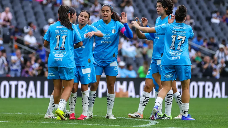 Jugadoras de Rayadas de Monterrey en celebración en el Clausura 2026 de la Liga MX Femenil | IMAGO 7