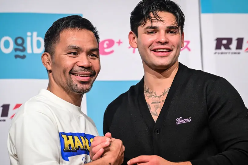 Ryan García junto a Manny Paquiao l Grosby Group