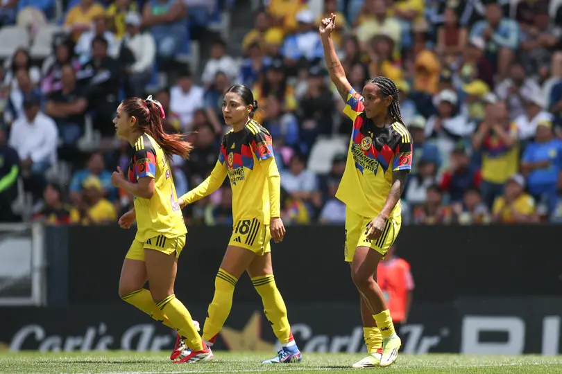 Jugadoras de América en celebración en el Clausura 2026 de la Liga MX Femenil | IMAGO 7