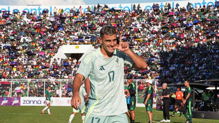 Germán Berterame en celebración con la Selección Mexicana en el amistoso ante Bolivia | MEXSPORT