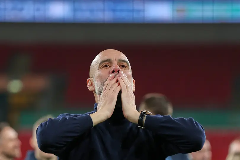 Pep Guardiola celebrando l AP