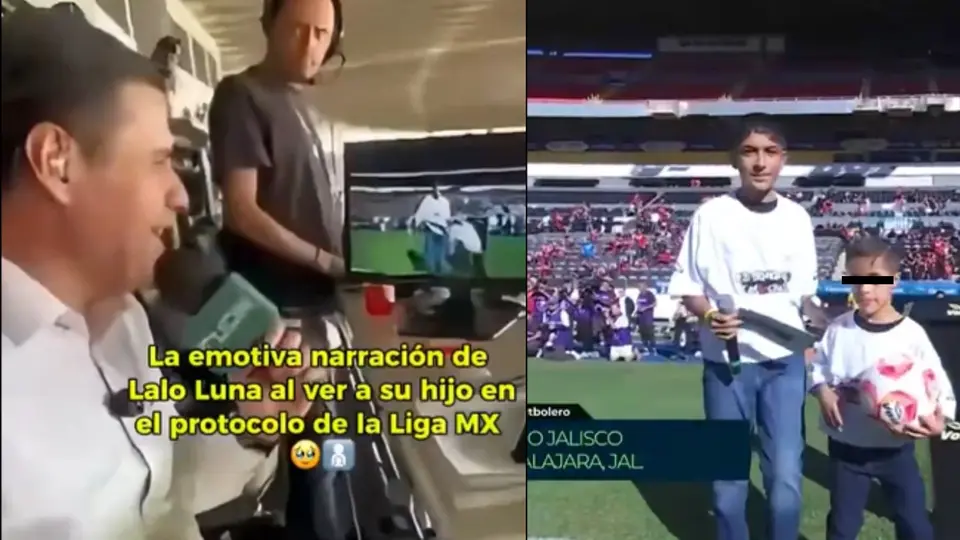 ¡Intenta no llorar! Así fue la emotiva reacción de Lalo Luna al ver a su hijo dando el protocolo de la liga MX