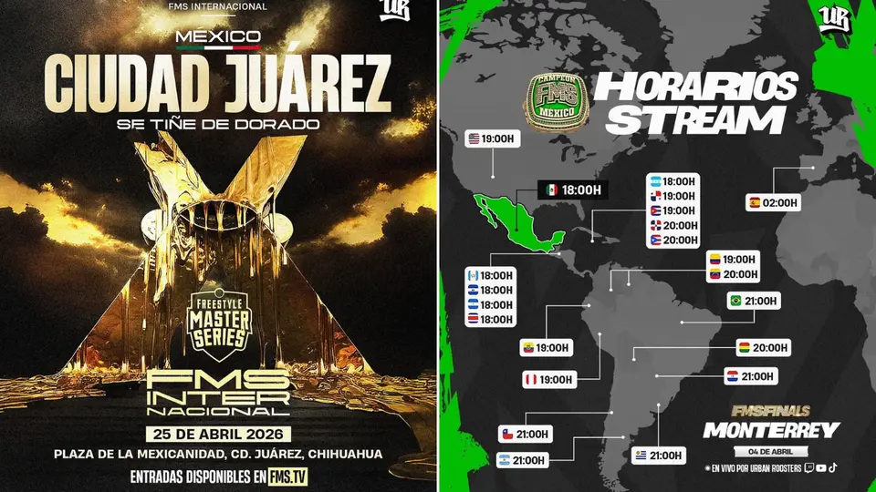 La Final Internacional de FMS 2026 reunirá a los mejores freestylers del mundo en Ciudad Juárez. / ESPECIAL