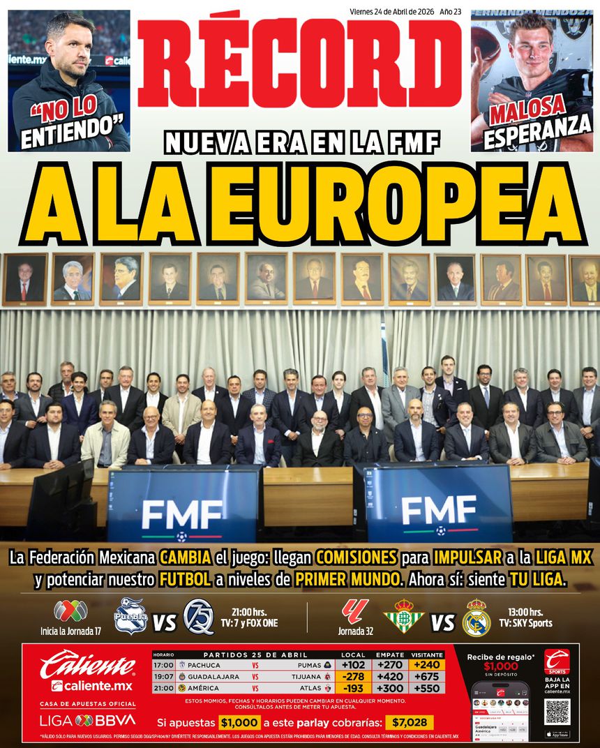 Portada RÉCORD 24 de abril de 2026