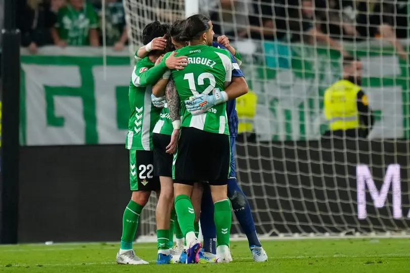 Real Betis celebrando el gol de Héctor Bellerín