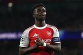 Saka en un partido del Arsenal | AP