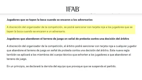 Así fue la modificación de la IFAB | CAPTURA DE PANTALLA