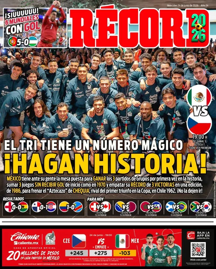 Portada RÉCORD 24 junio 2026