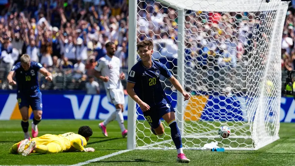 Jugadores de Bosnia y Herzegovina celebran en el Mundial 2026 | AP