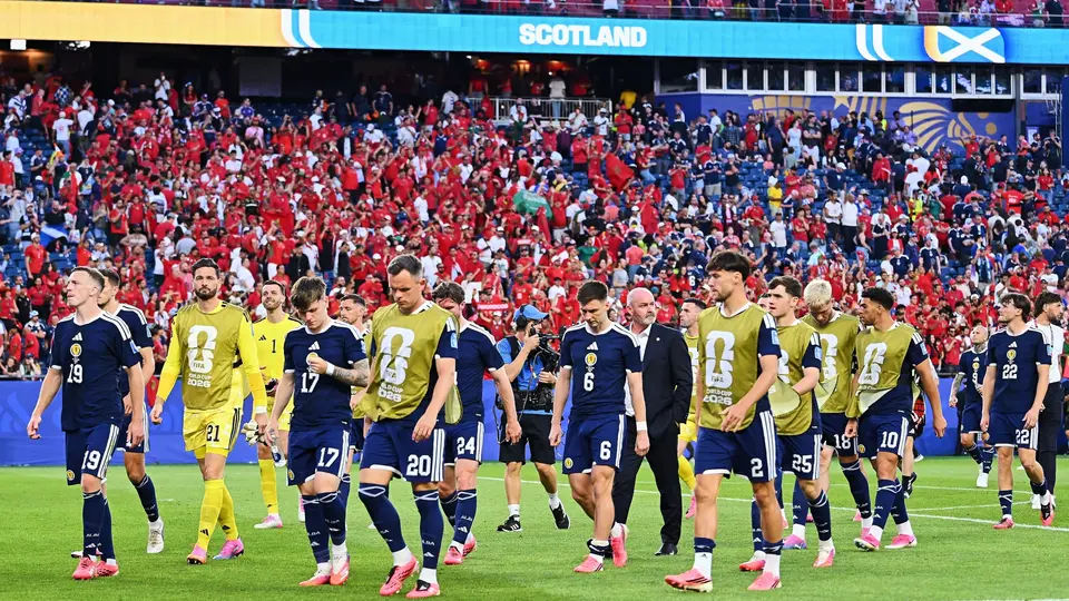 Jugadores de Escocia en lamento tras la derrota contra Marruecos en el Mundial 2026 | MEXSPORT