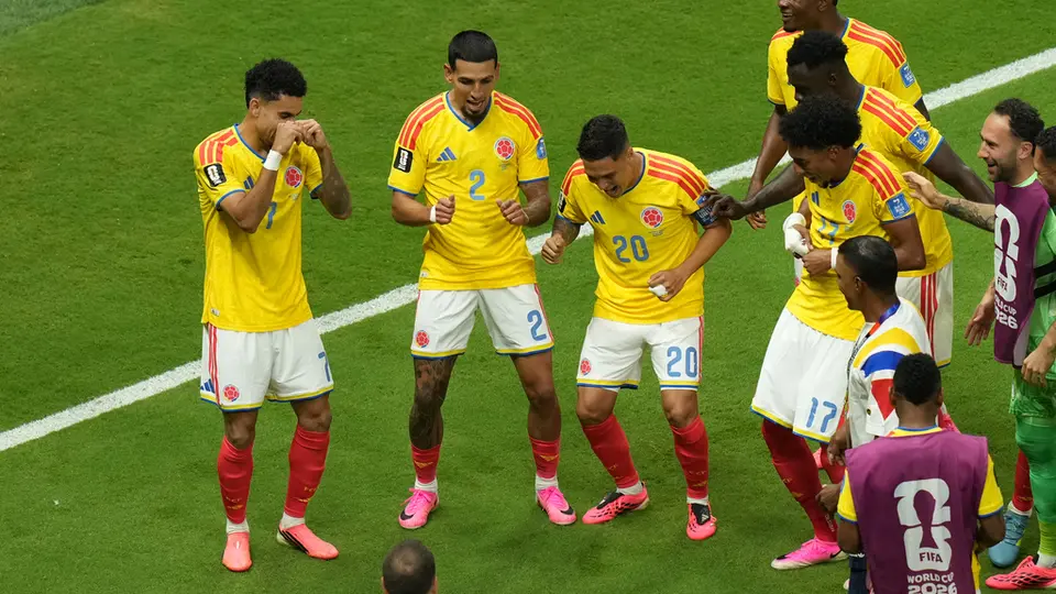 Colombia celebra el gol de Muñoz | AP