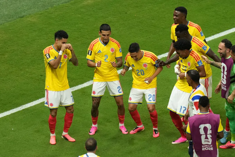 Colombia celebra el gol de Muñoz | AP
