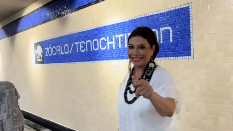 Clara Brugada, Jefa de Gobierno de la Ciudad de México, en la reapertura del Metro Zócalo / X: @MetroCDMX