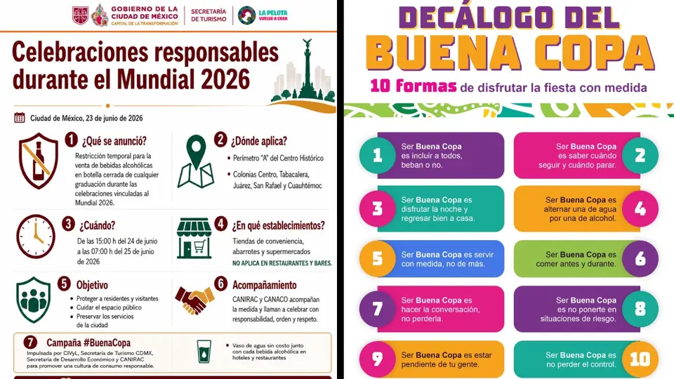 Estas medidas están pensadas para que le gente celebre y evitar la violencia / FB: @turismocdmx